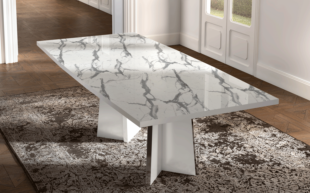 ESF Furniture - Carrara 9 Piece Dining Room Set - CARRARA-9SET