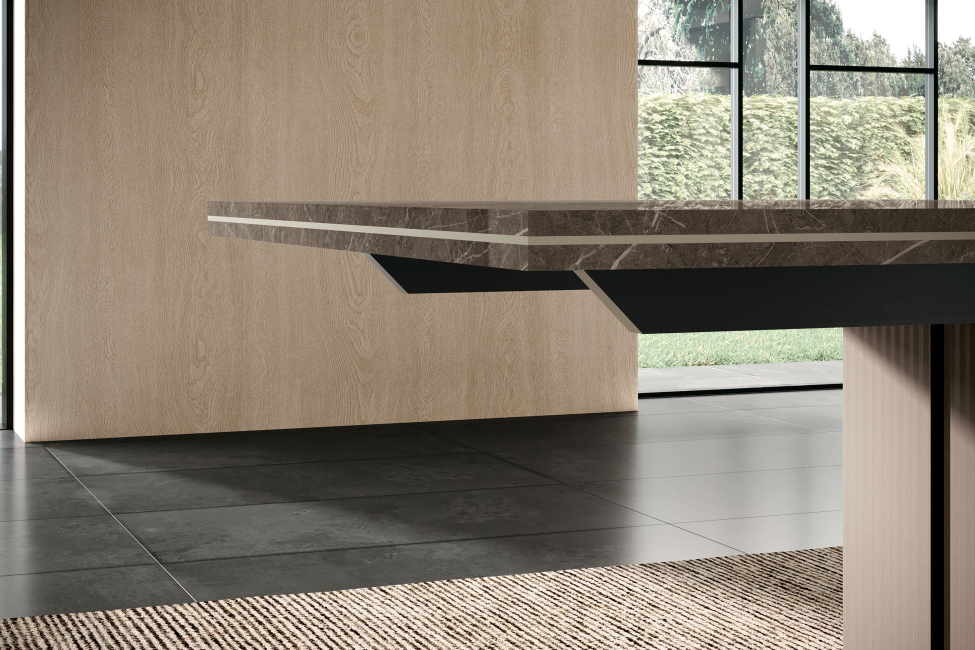 ESF Furniture - Fidia 5 Piece Dining Table Set in High Gloss Lacquer - FIDIA-DT-5SET