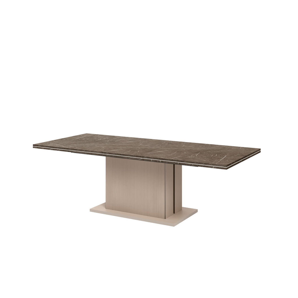 ESF Furniture - Fidia 9 Piece Dining Table Set in High Gloss Lacquer - FIDIA-DT-9SET