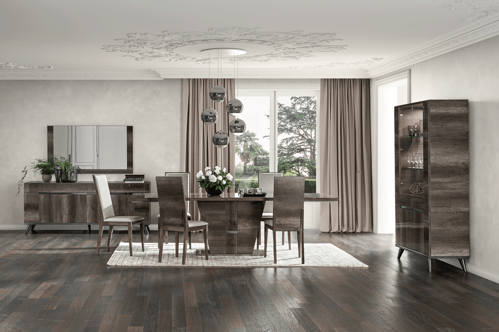 ESF Furniture - Medea 7 Piece Dining Table Set in Oak - MEDEA-7SET