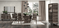 ESF Furniture - Medea 8 Piece Dining Table Set in Oak - MEDEA-8SET-4CHAIR