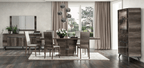 ESF Furniture - Medea 8 Piece Dining Table Set in Oak - MEDEA-8SET-4CHAIR