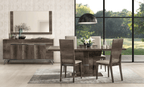 ESF Furniture - Medea 10 Piece Dining Table Set in Oak - MEDEA-10SET-6CHAIR