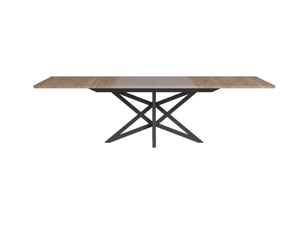 ESF Furniture - Nora 5 Piece Dining Table Set in High Gloss Lacquer - NORA-DT-5SET