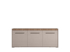 ESF Furniture - Nora 3 Door Buffet with Mirror in High Gloss Lacquer - NORA-BM