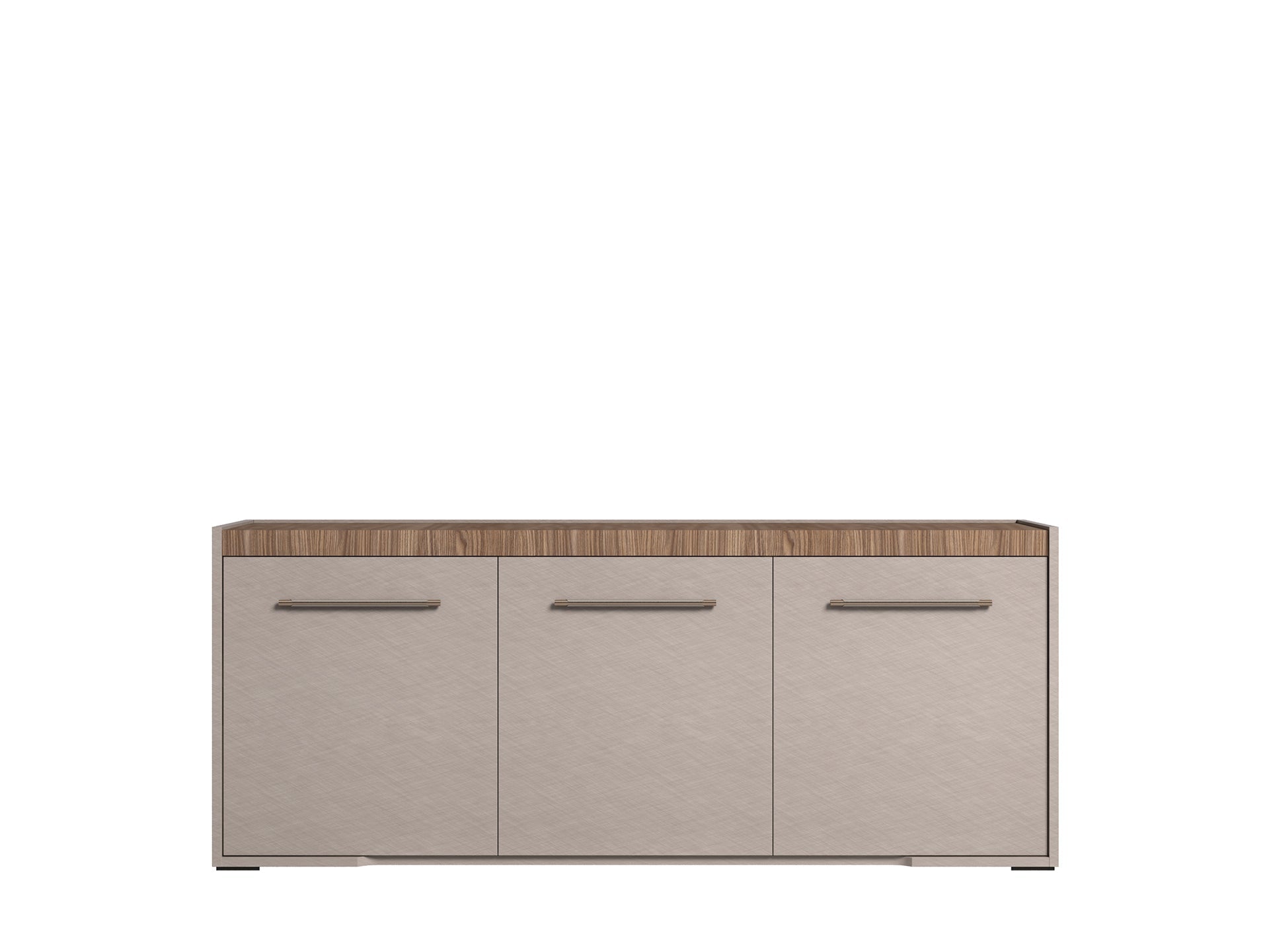 ESF Furniture - Nora 3 Door Buffet with Mirror in High Gloss Lacquer - NORA-BM