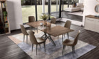 ESF Furniture - Nora 5 Piece Dining Table Set in High Gloss Lacquer - NORA-DT-5SET