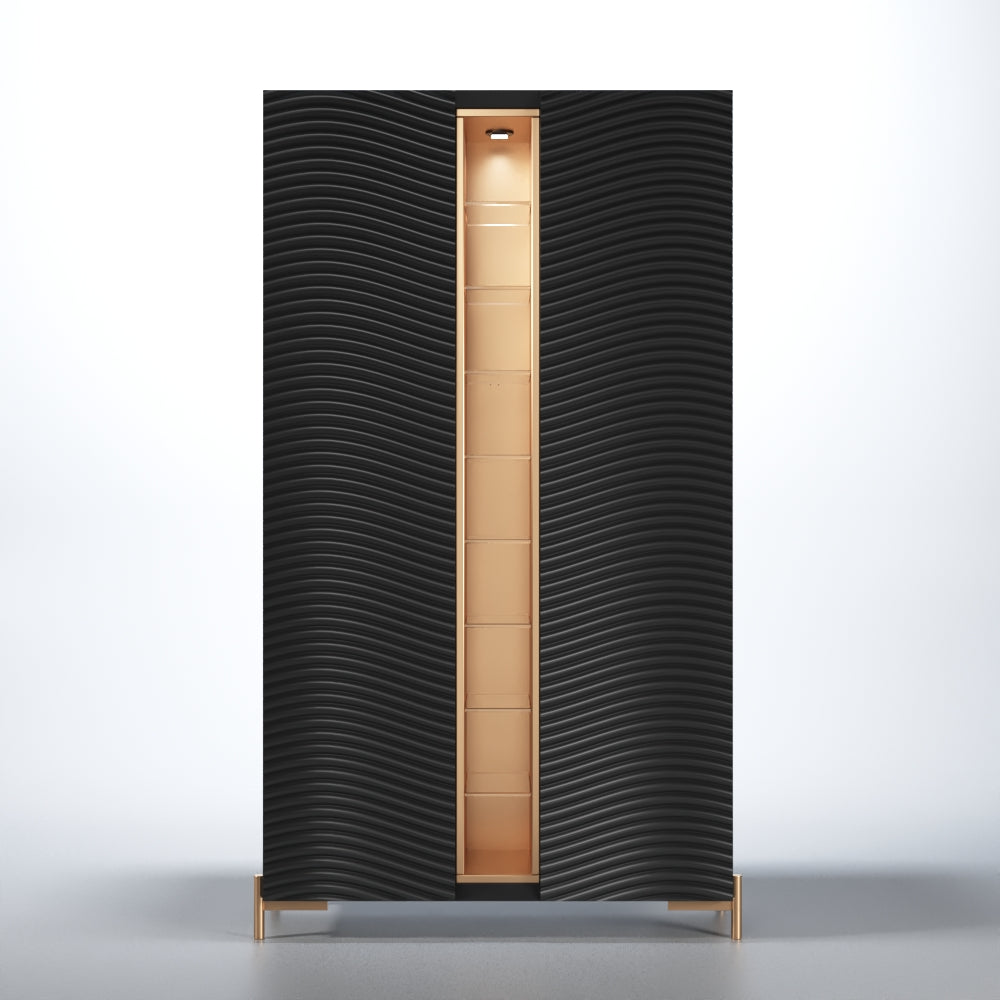 ESF Furniture - Wave 2 Door China in Matt Gold - WAVECHINAGREY