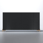 ESF Furniture - Wave 4 Door Buffet in Matt Gold - WAVEBUFFETGREY