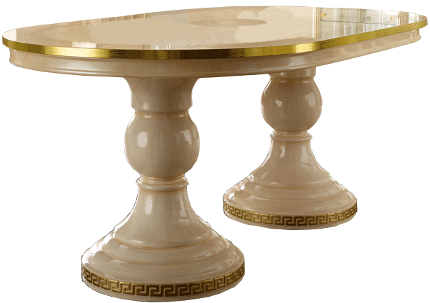 ESF Furniture - Aida Dining Table with 18" ext. - AIDATABLEIVORY