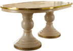 ESF Furniture - Aida Dining Table with 18" ext. - AIDATABLEIVORY