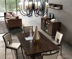ESF Furniture - Volare 10 Piece Dining Room Set in Walnut - VOLARETABLE-10SET
