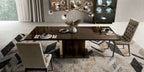 ESF Furniture - Volare 5 Piece Dining Room Set in Walnut - VOLARETABLE-5SET