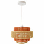 Dorset Pendant Lamp - White and Natural/Terracotta