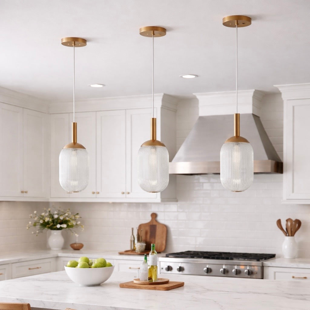 Dover Pendant Lamp - Bronze and Clear