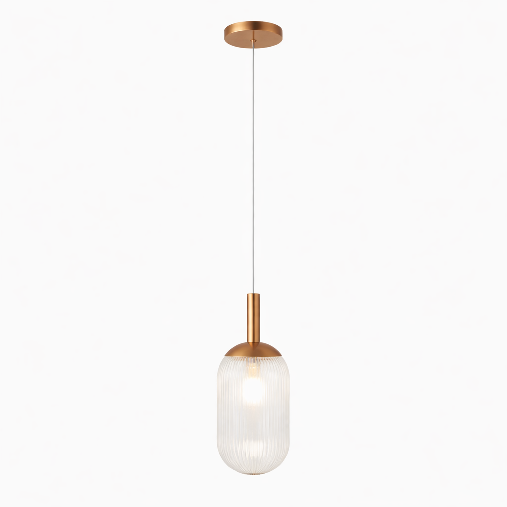 Dover Pendant Lamp - Bronze and Clear