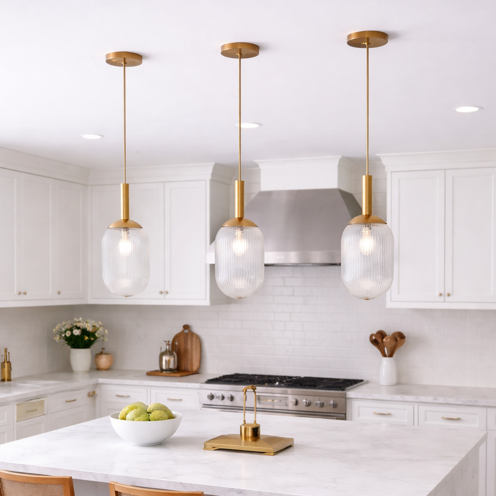 Dover Pendant Lamp - Bronze and Clear