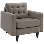 Empress Upholstered Fabric Armchair - EEI-1013-GRA
