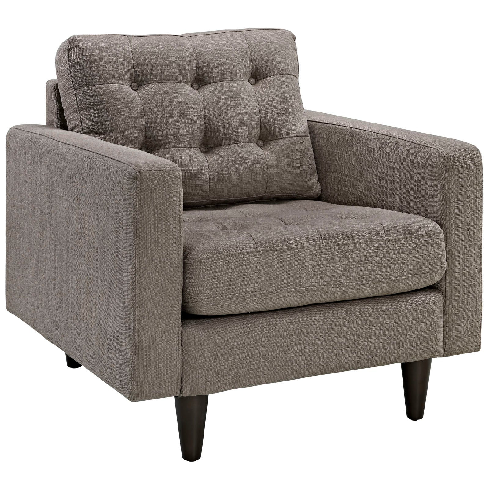Empress Upholstered Fabric Armchair - EEI-1013-GRA