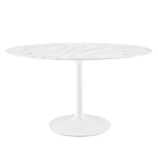 Lippa Oval Artificial Marble Dining Table