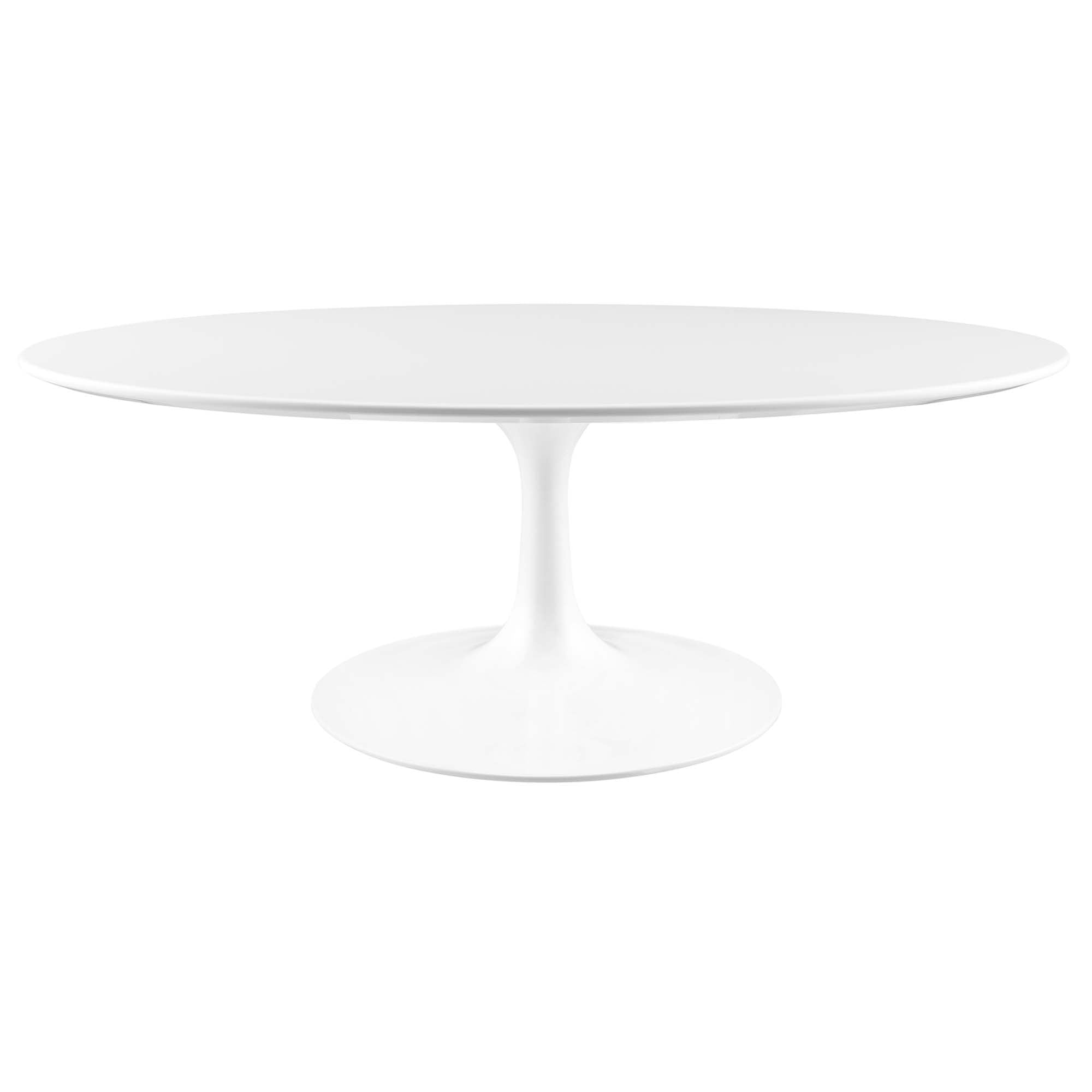 Lippa Oval Wood Coffee Table - EEI-1139-WHI