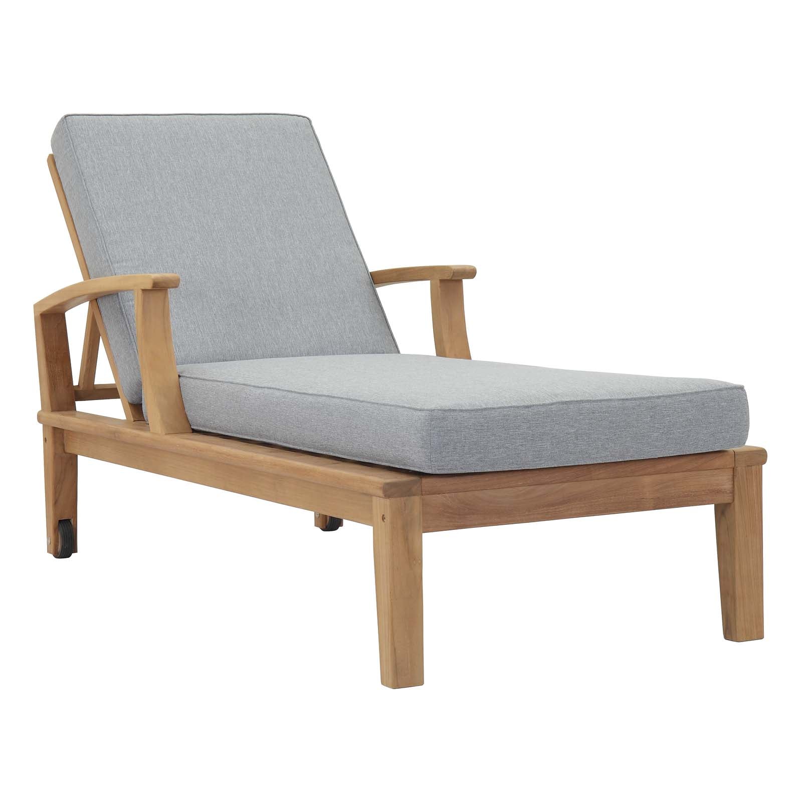 outdoor Outdoor Patio Teak Single Chaise