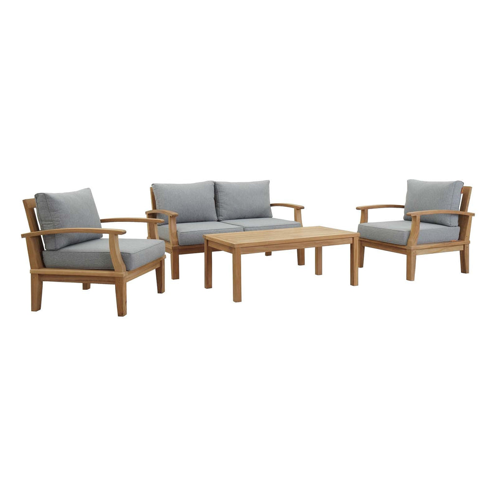 outdoor 4 Piece Outdoor Patio Teak Set