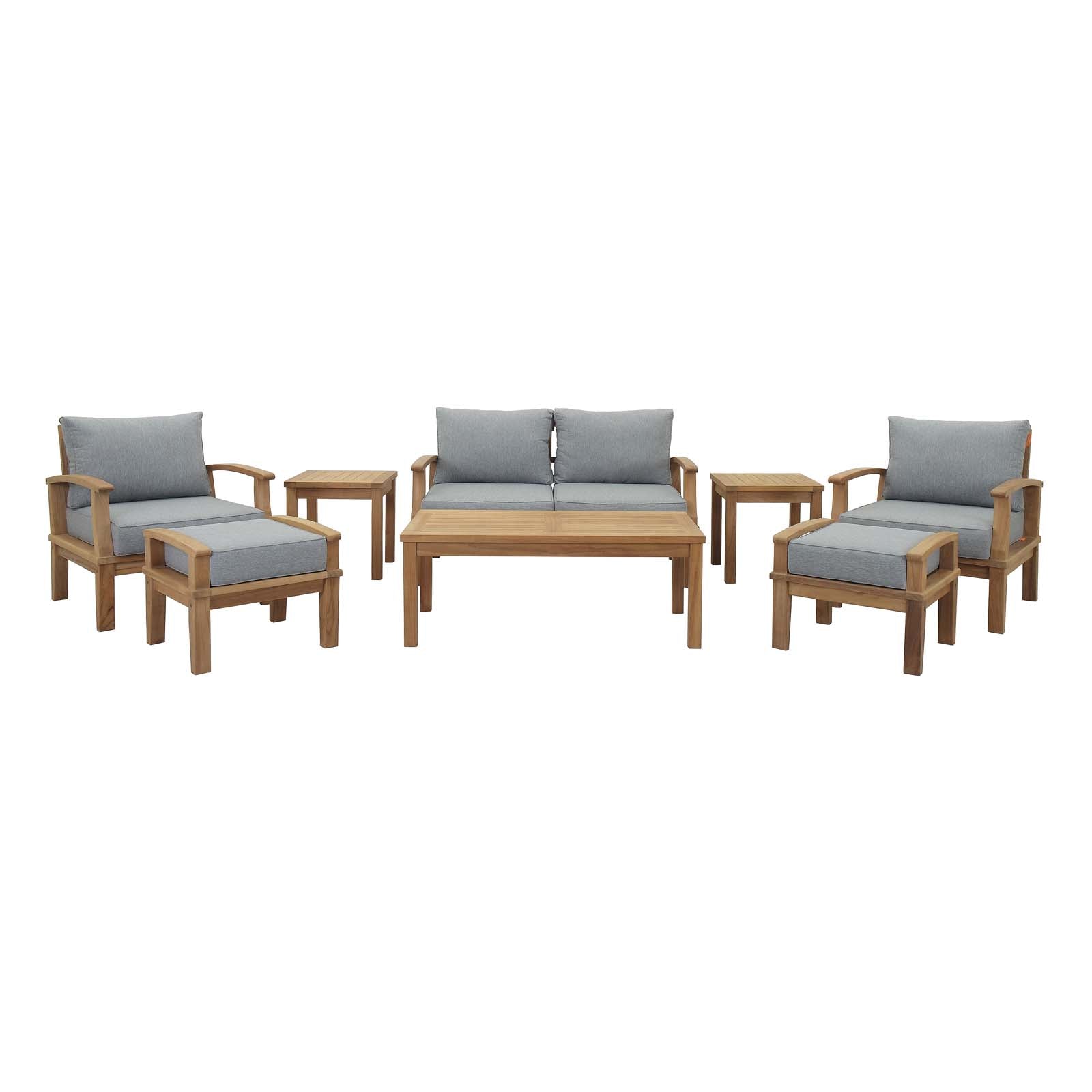 outdoor 8 Piece Outdoor Patio Teak Set
