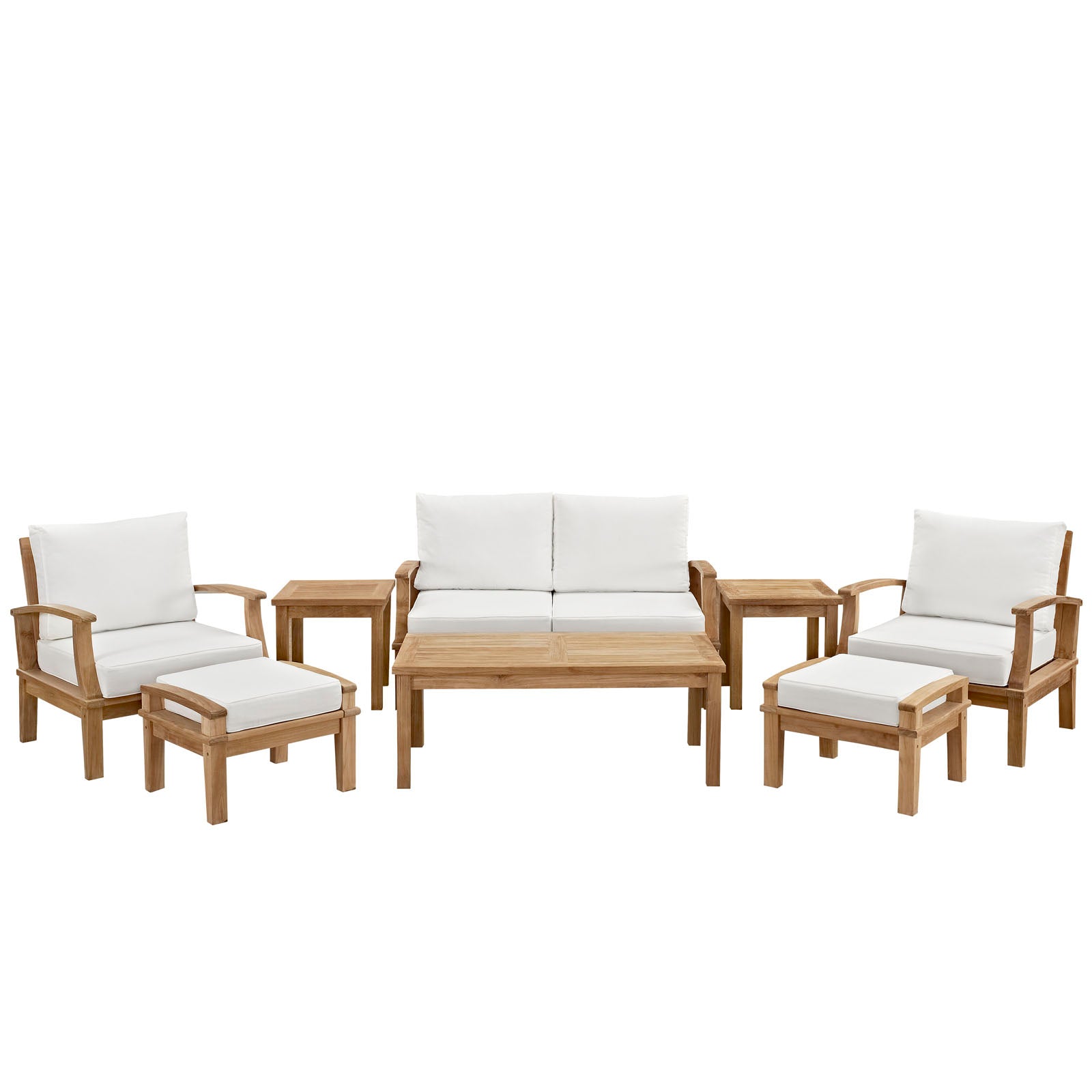 outdoor 8 Piece Outdoor Patio Teak Set