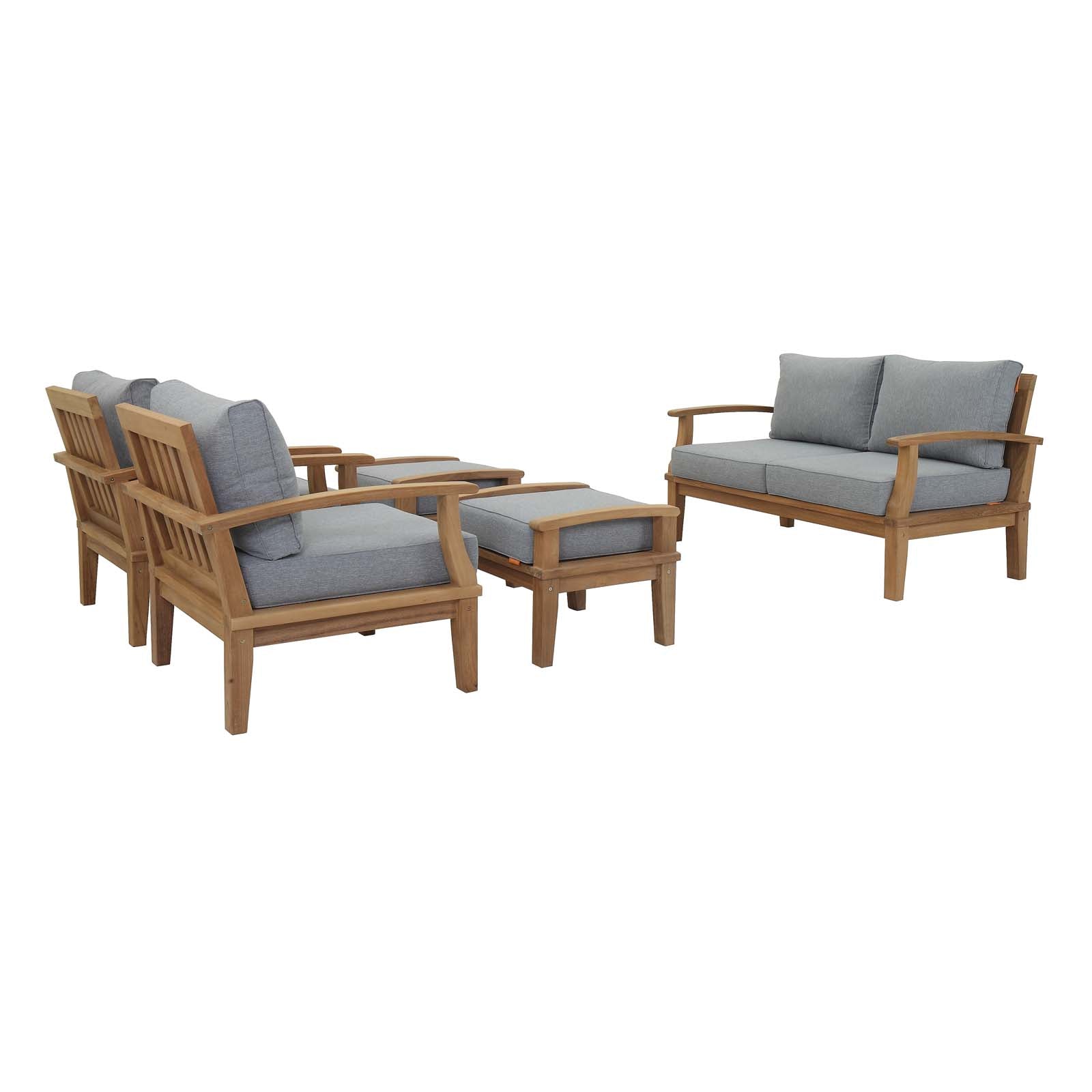 outdoor 5 Piece Outdoor Patio Teak Set
