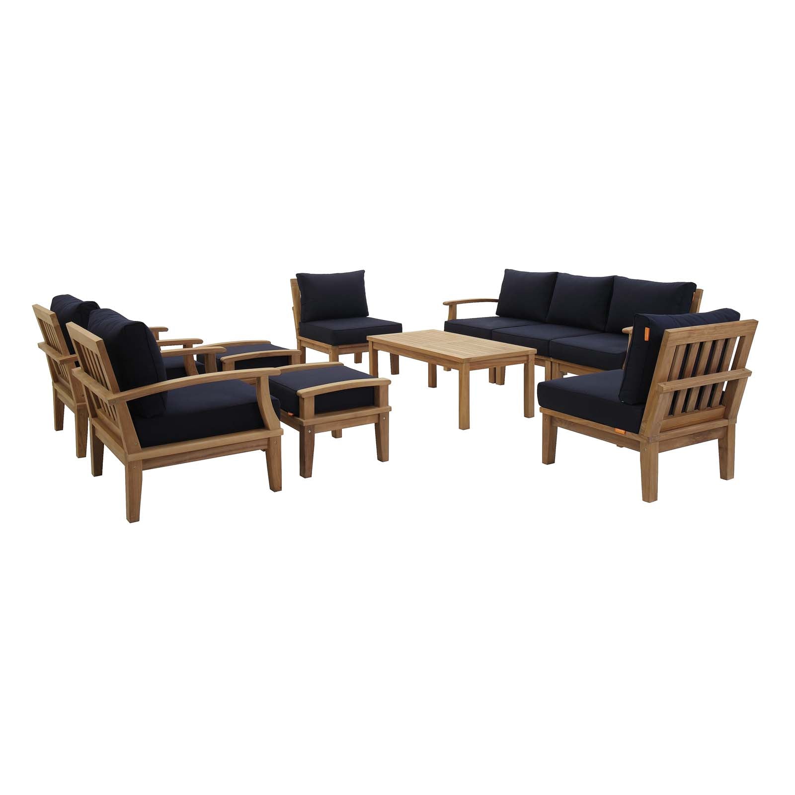outdoor 10 Piece Outdoor Patio Teak Set