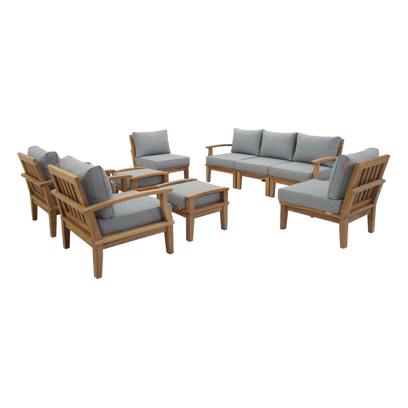 outdoor 9 Piece Outdoor Patio Teak Set