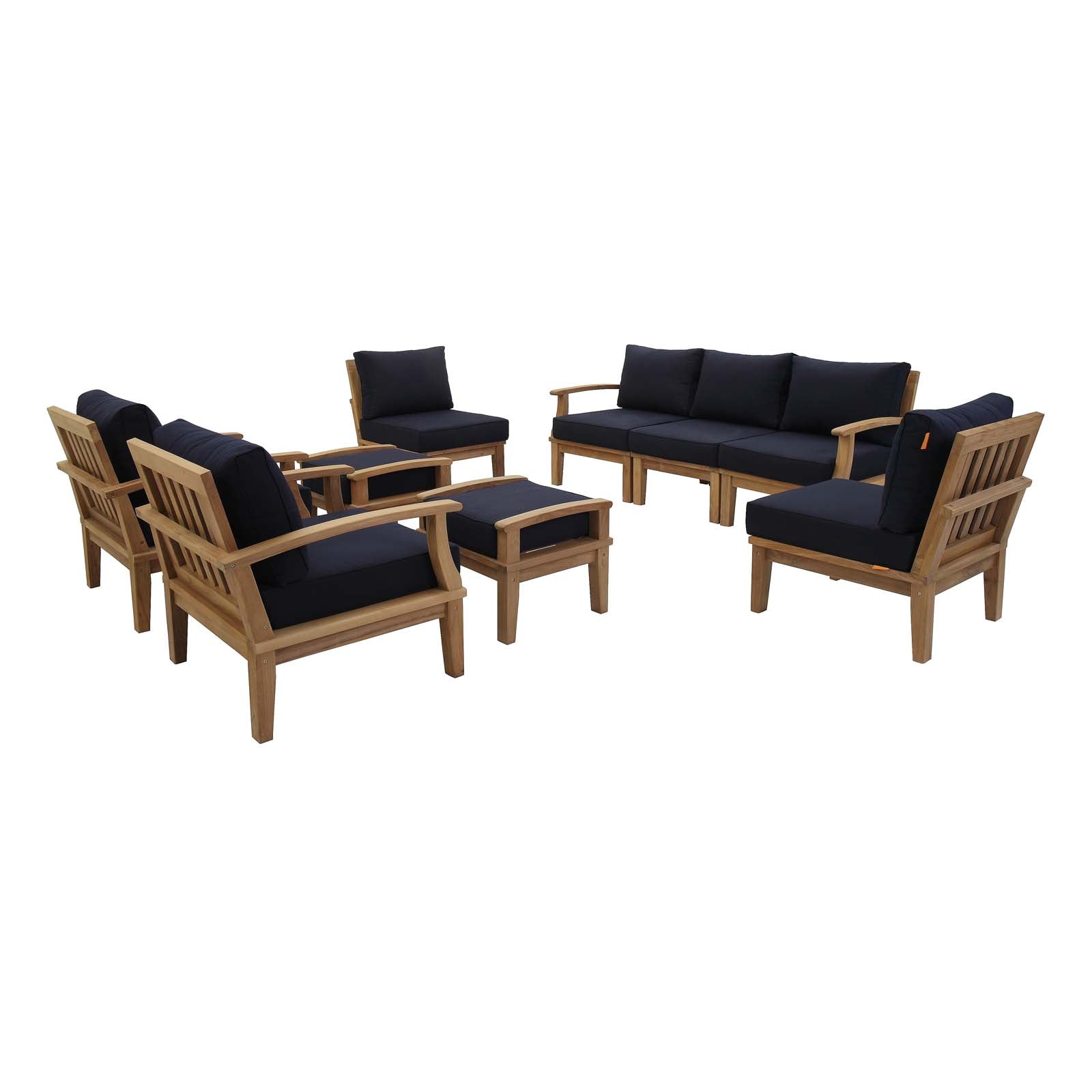 outdoor 9 Piece Outdoor Patio Teak Set