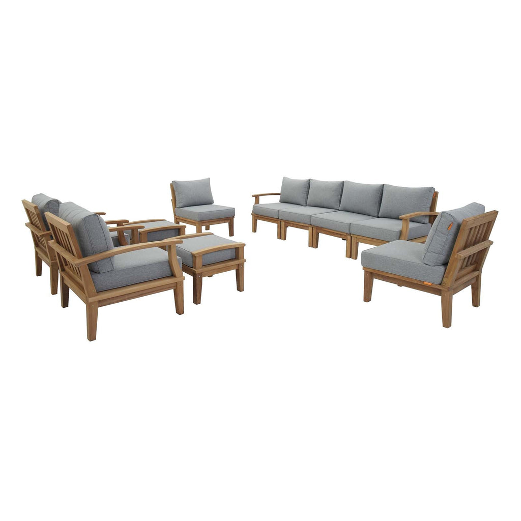 outdoor 10 Piece Outdoor Patio Teak Set