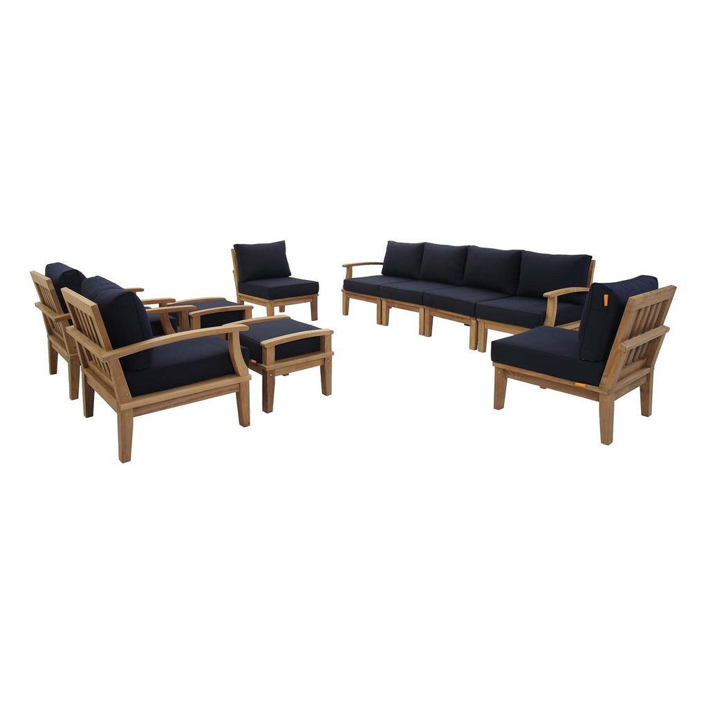 outdoor 10 Piece Outdoor Patio Teak Set