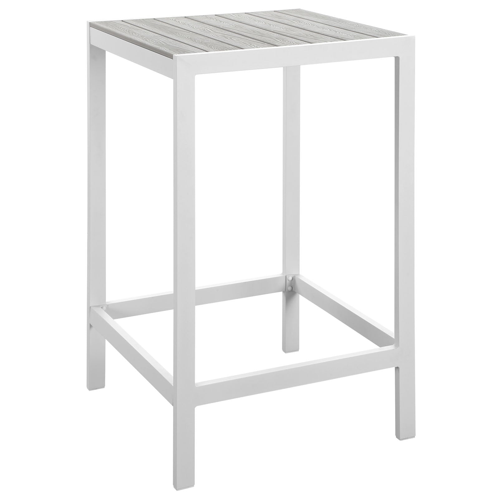 Maine Outdoor Patio Bar Table - EEI-1511-WHI-LGR