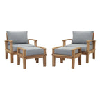 outdoor 4 Piece Outdoor Patio Teak Set