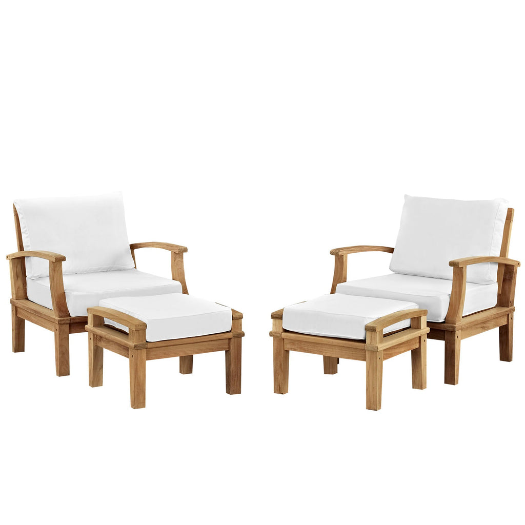 outdoor 4 Piece Outdoor Patio Teak Set