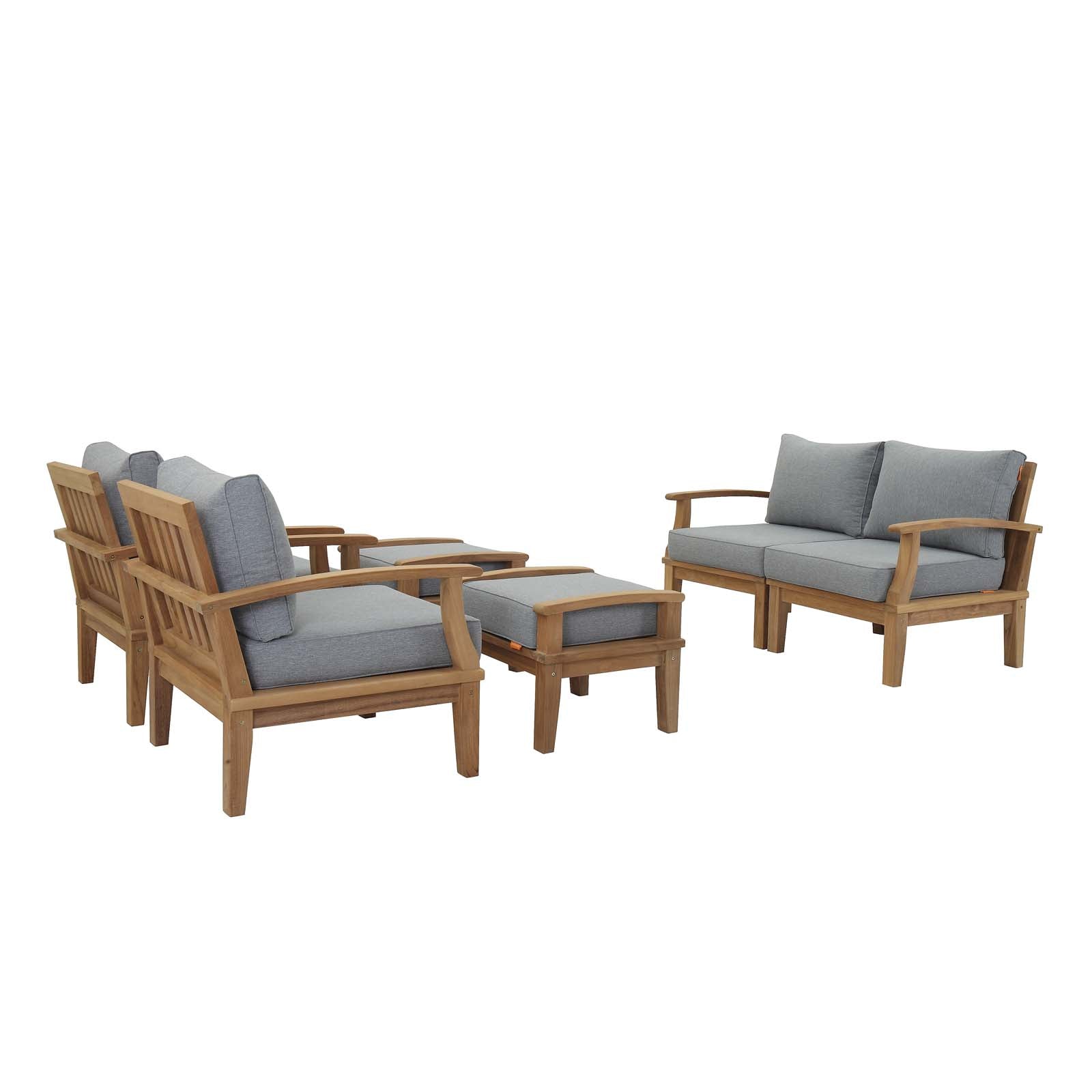 outdoor 6 Piece Outdoor Patio Teak Set