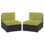 outdoor Outdoor Patio Armless Chair Set of 2