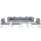 Fortuna 9 Piece Outdoor Patio Sectional Sofa Set