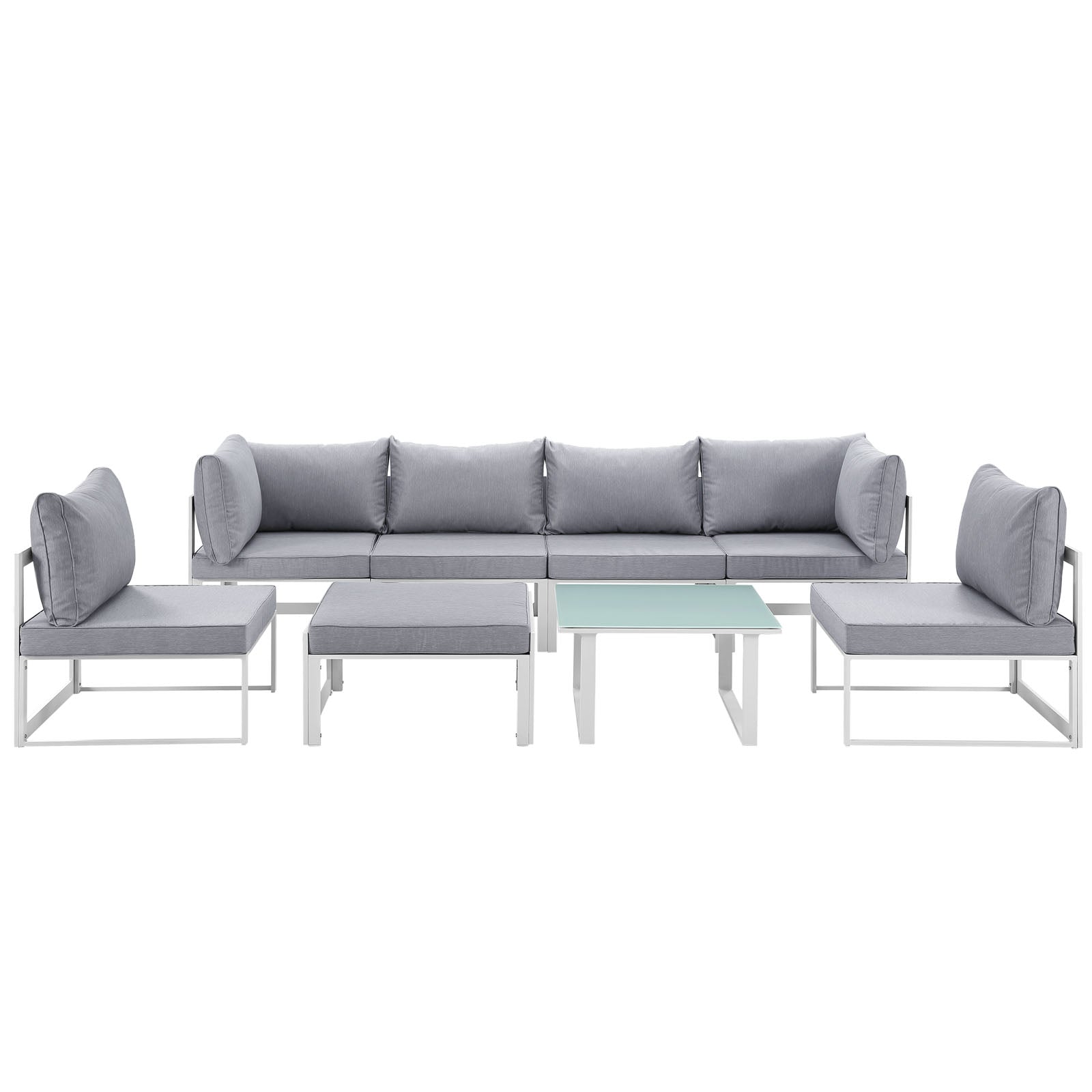 Fortuna 9 Piece Outdoor Patio Sectional Sofa Set