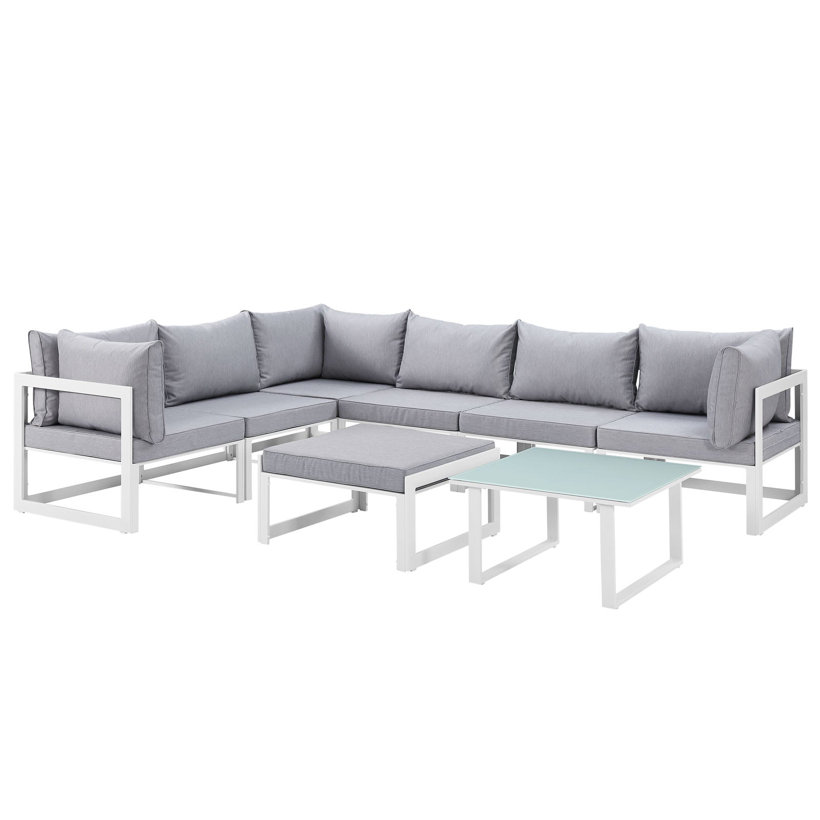 Fortuna 9 Piece Outdoor Patio Sectional Sofa Set