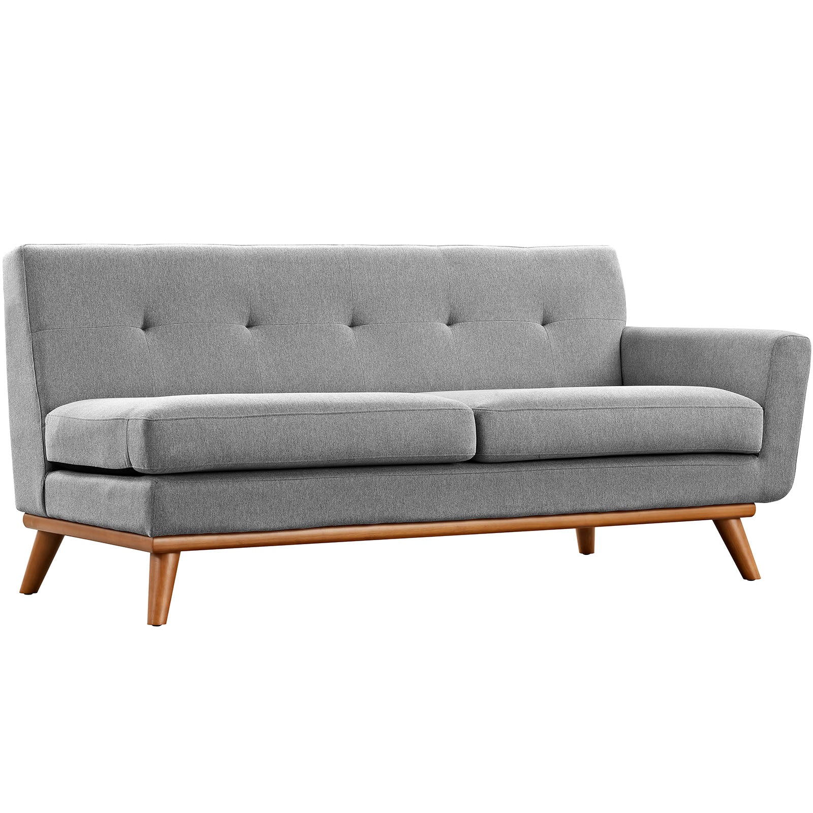 Engage Right-Arm Upholstered Fabric Loveseat - EEI-1792-GRY