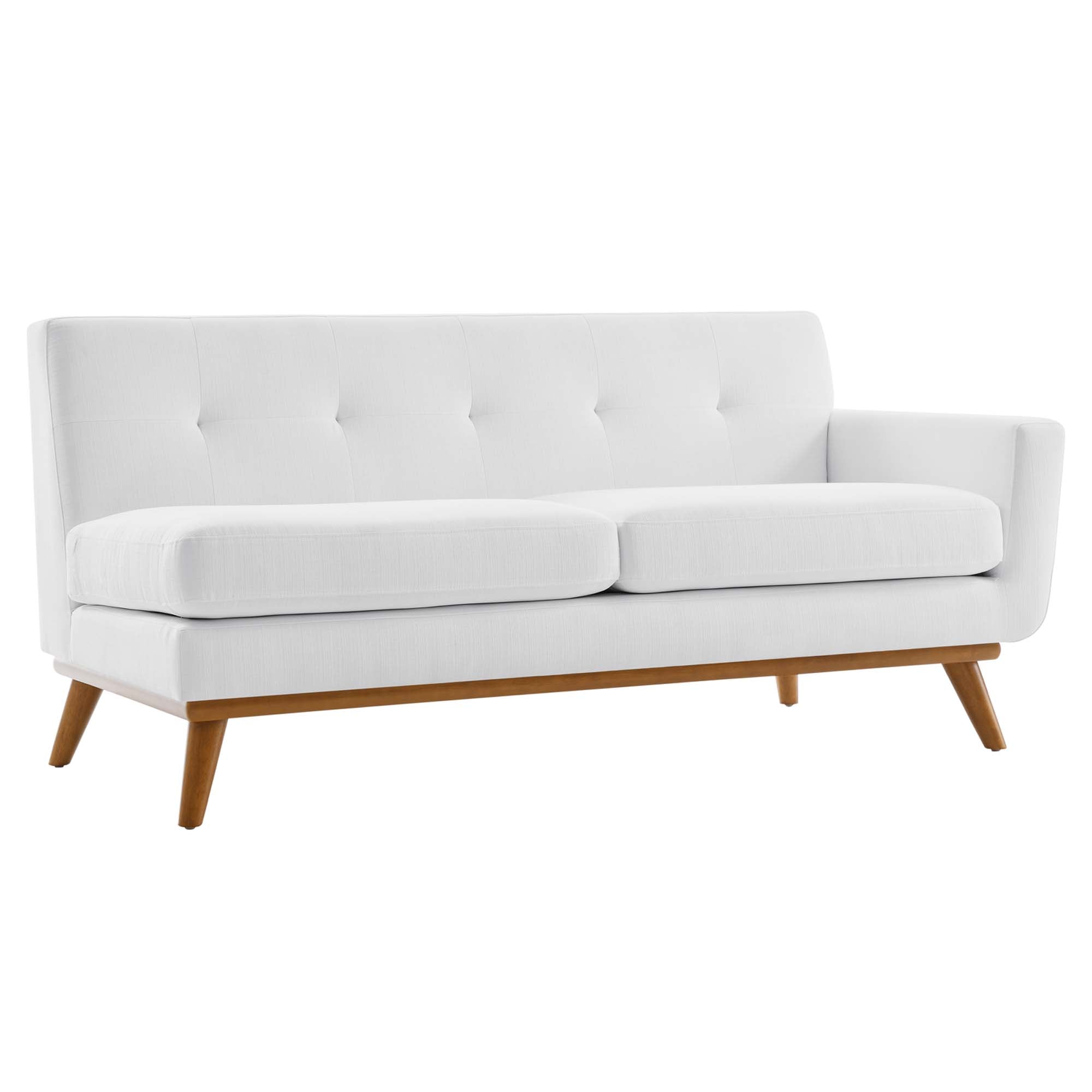 Engage Right-Arm Upholstered Fabric Loveseat - EEI-1792-WHI