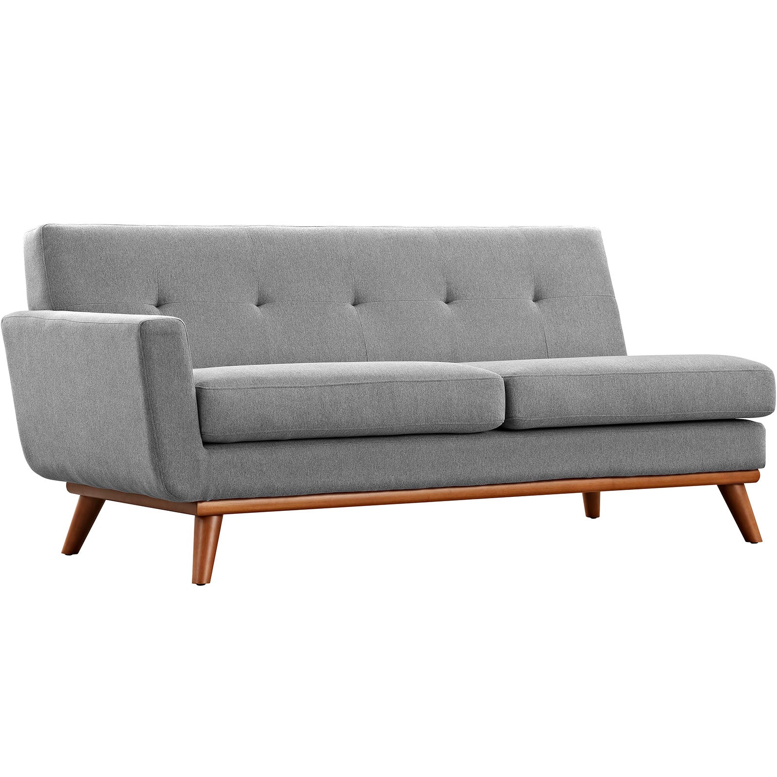 Engage Left-Arm Upholstered Fabric Loveseat - EEI-1795-GRY