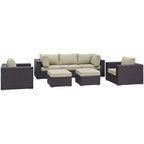 outdoor 7 Piece Outdoor Patio Sectional Set