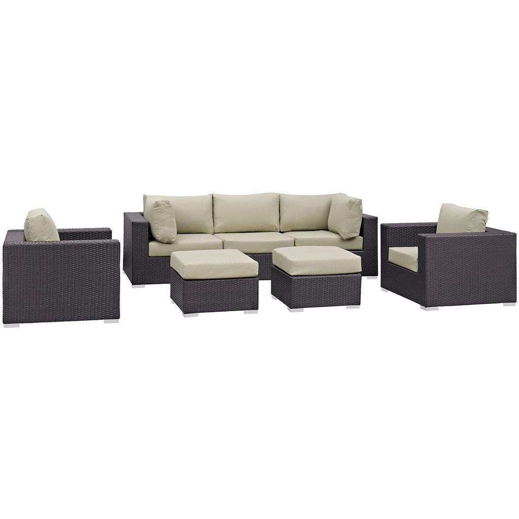 outdoor 7 Piece Outdoor Patio Sectional Set