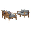 outdoor 4 Piece Outdoor Patio Teak Set