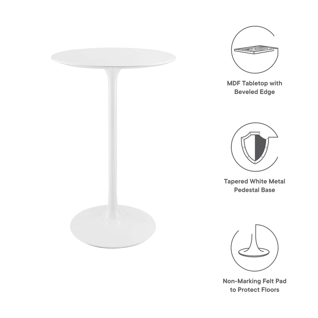 Lippa Round Wood Bar Table